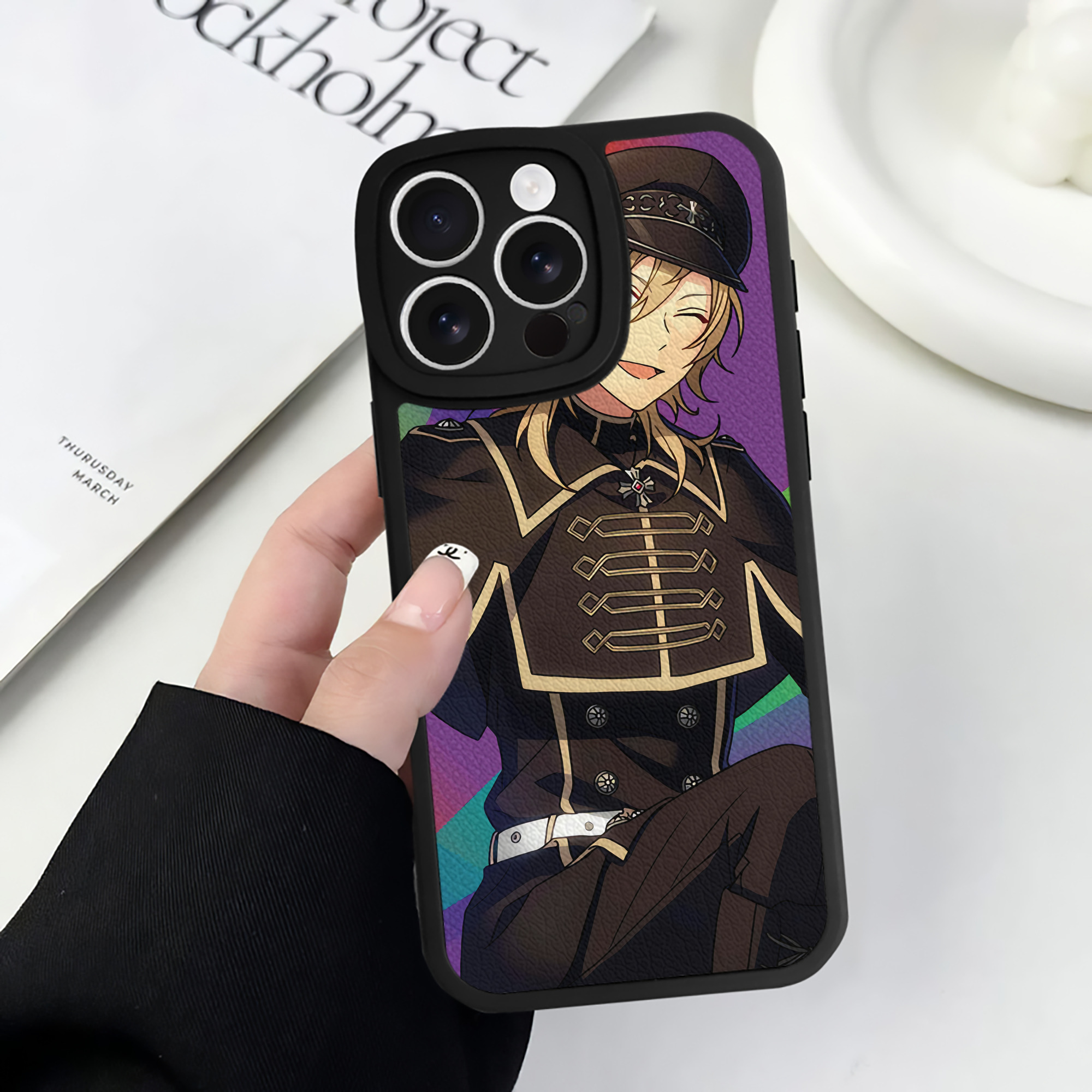 （画像用） あんさんぶるスターズ! Ensemble Stars 【iPhone 16シリーズ対応】シリコンスマホケース（レザー調） 材質：シリコン